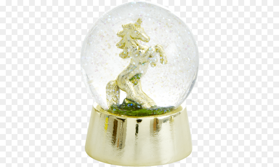 Unicorn Snow Globe By Rice Dk Gold Unicorn Waterglobe, Light, Plate Free Png Download