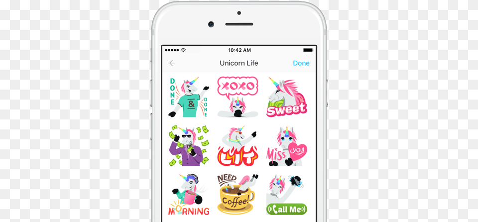 Unicorn Sticker Pack On Kik Iphone, Electronics, Mobile Phone, Phone, Cup Png Image