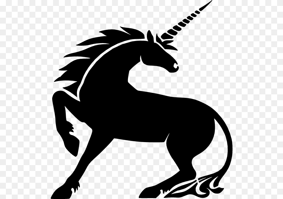 Unicorn Tattoo, Silhouette, Stencil, Animal, Horse Png Image