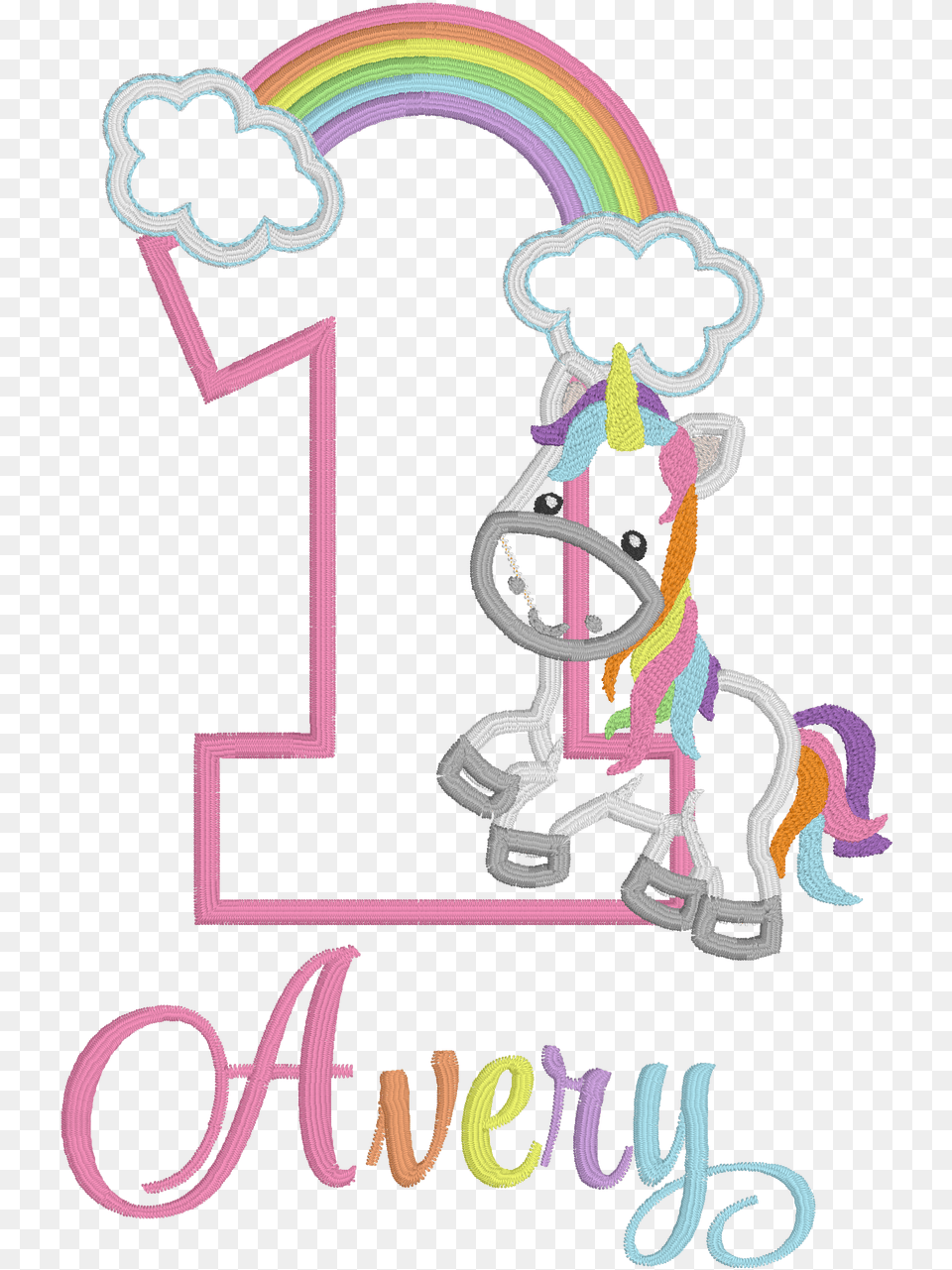 Unicorn U0026 Rainbow Pastel Tutu Birthday Set Unicorn 1st Birthday Clipart, Text, Number, Symbol, Child Free Transparent Png