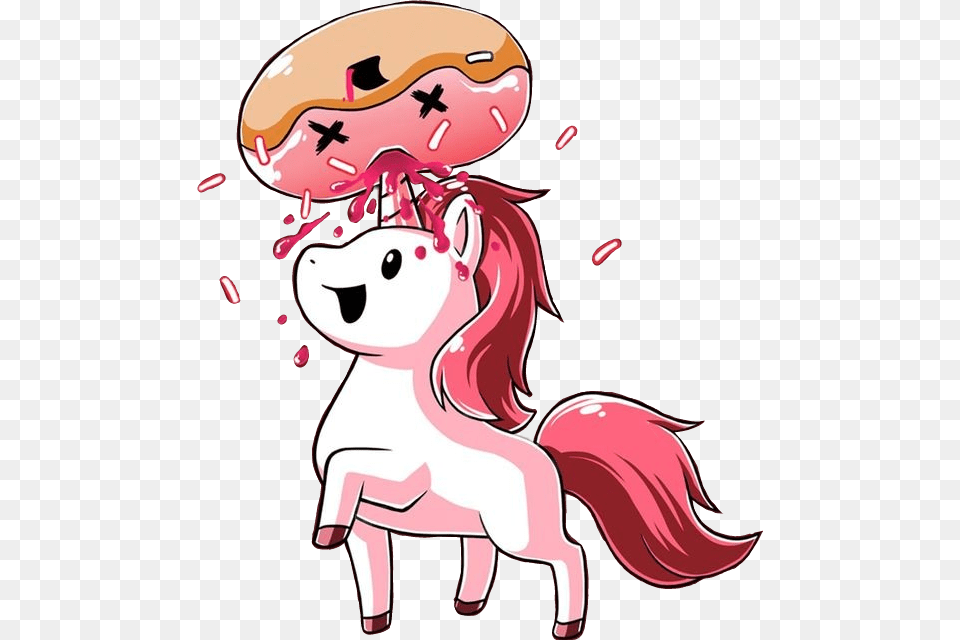 Unicorn Unicornio Kawaii Kawaiiunicorn Cupcake Anime Donut Unicorn, Book, Comics, Publication, Baby Png Image