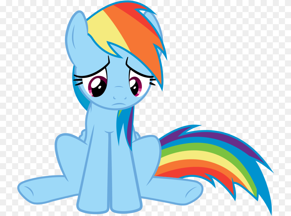 Unicorn Vector Rainbow Rainbow Dash Sad, Baby, Person, Book, Cartoon Free Transparent Png