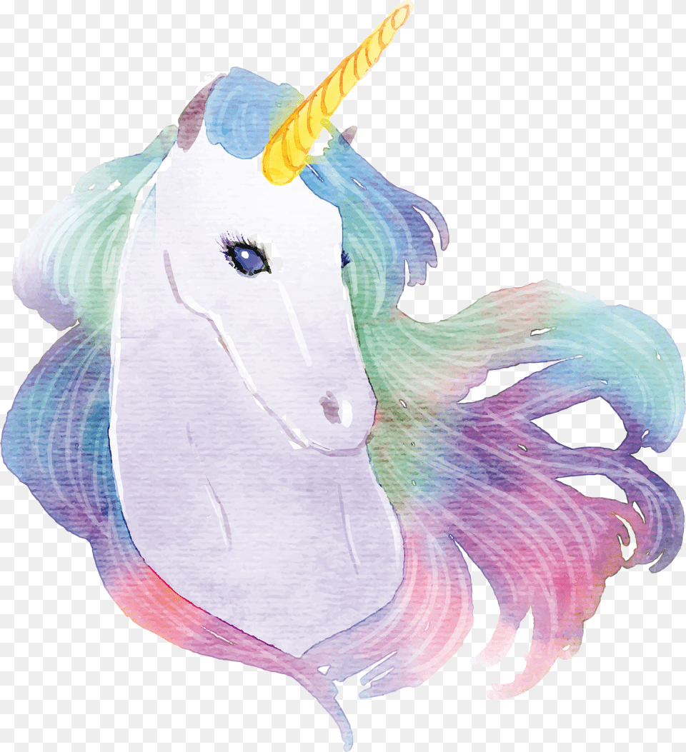 Unicorn Watercolor Painting Drawing Water Painting Drawing, Person, Art, Face, Head Free Transparent Png