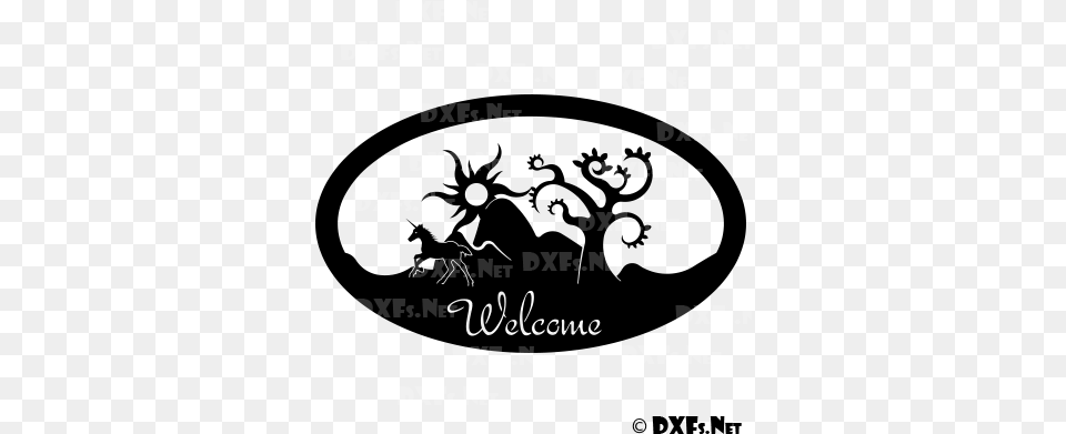 Unicorn Welcome Sign Design Ready To Cut Cnc Dxf Hummingbird Dxf, Text Free Transparent Png