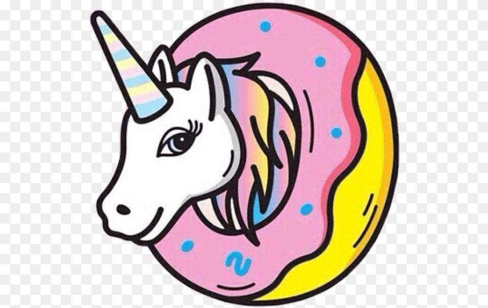 Unicorn With A Donut, Livestock, Animal, Goat, Mammal Free Png