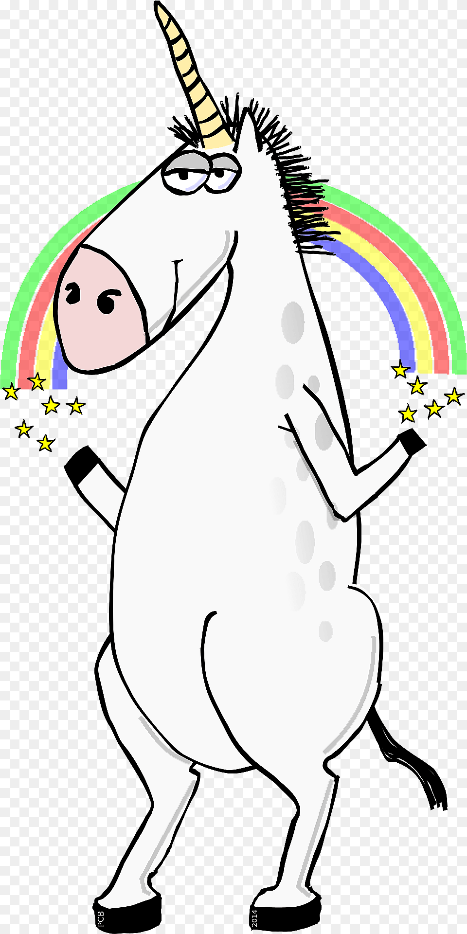 Unicorn With Rainbow Clipart, Baby, Person, Animal, Mammal Free Png