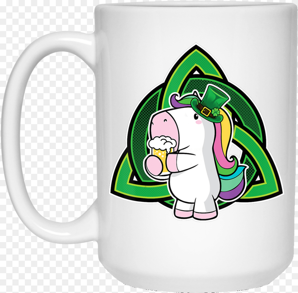 Unicorn With Rainbow Hair And Beer Saint Patrick S Cute Best Friend Sloths, Cup, Beverage, Coffee, Coffee Cup Png