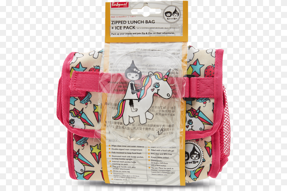 Unicorn Zipper Lunch Bag Amp Ice Pack Halter, Accessories, Handbag, Person Free Png