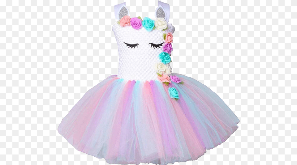 Unicorndress Unicorn Girlsdress Dress Tutu Skirt Party City Girls Unicorn Costume, Clothing, Formal Wear, Fashion, Gown Png