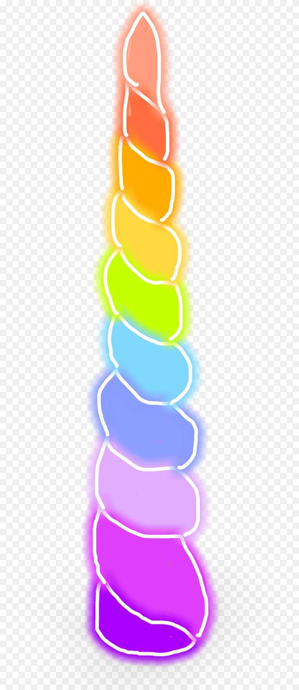 Unicornhorn Unicorn Horn Rainbow Xolor Hed Had Transparent Background Unicorn Horn Transparent, Light, Food, Sweets Png