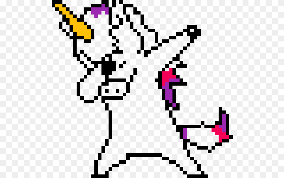 Unicornio Haciendo Un Dab Dabbing Unicorn Pixel Art, Purple Free Png