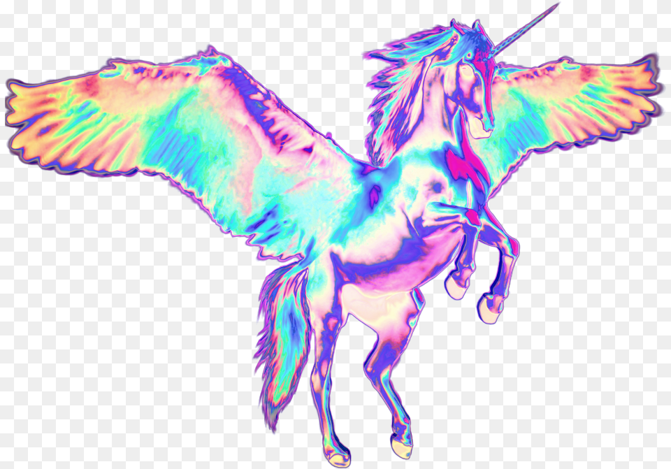 Unicorns Holo Unicorn Hologram, Purple, Animal, Horse, Mammal Png