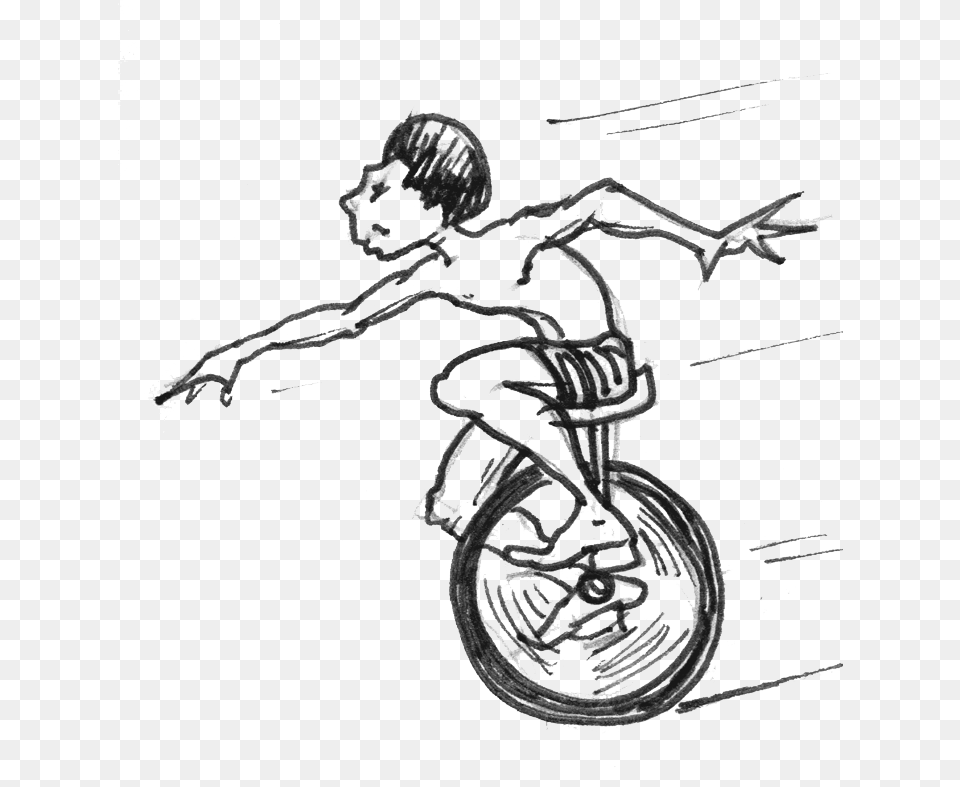 Unicycle, Person, Face, Head, Art Png