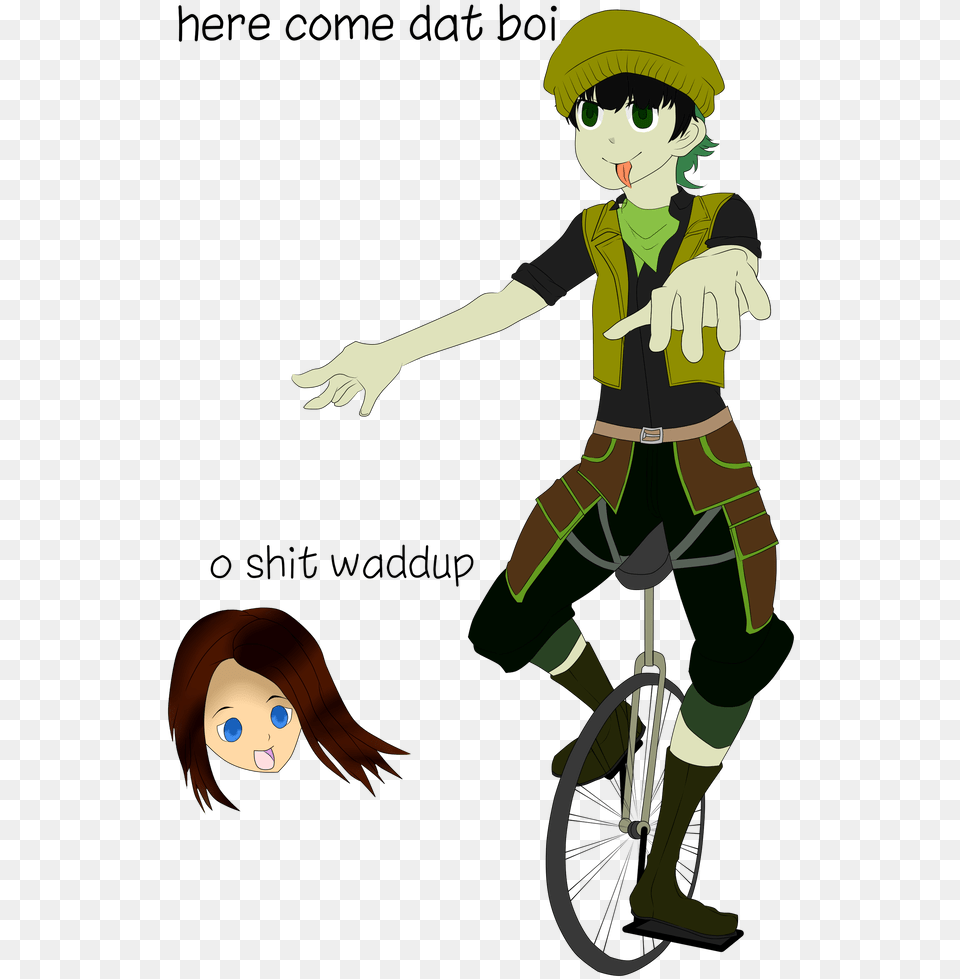 Unicycle Dat Boi, Person, Face, Head, Machine Png