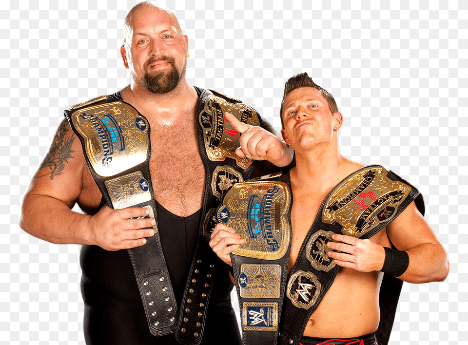 Unified Wwe Tag Team Champions Shomiz Miz And Big Show, Accessories, Belt, Adult, Male Png