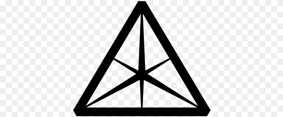 Uniform Triangle Mass Center, Gray Png Image