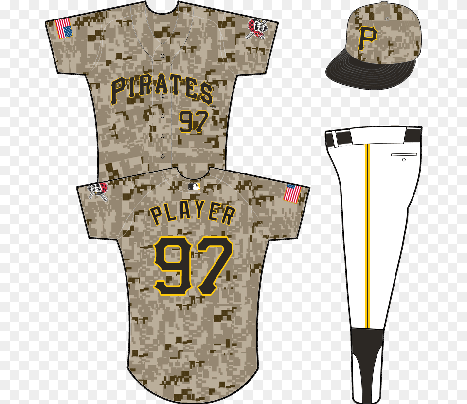 Uniforme Piratas De Pittsburgh Militar, Clothing, Shirt, T-shirt, Baseball Cap Png Image