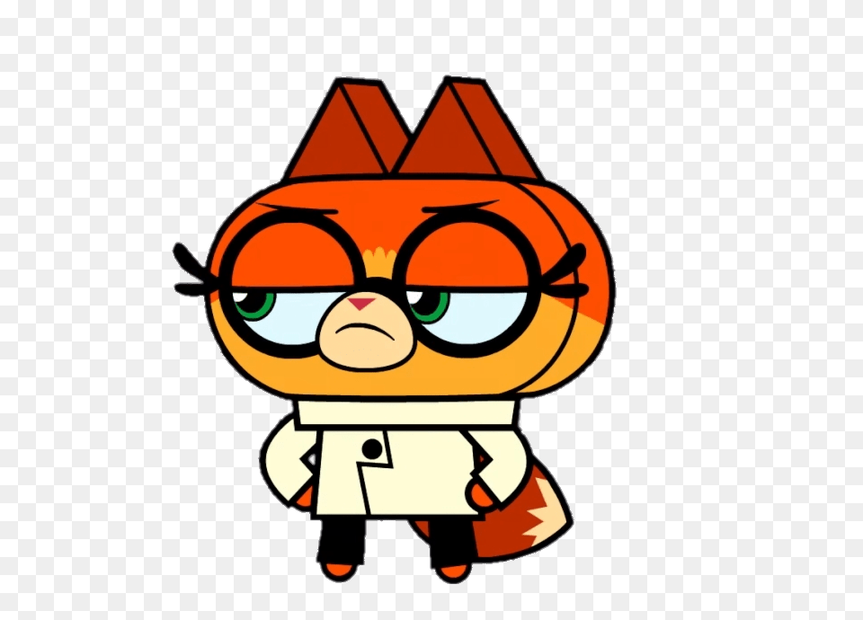 Unikitty Dr Fox Annoyed, Cartoon, Baby, Person, Face Free Transparent Png