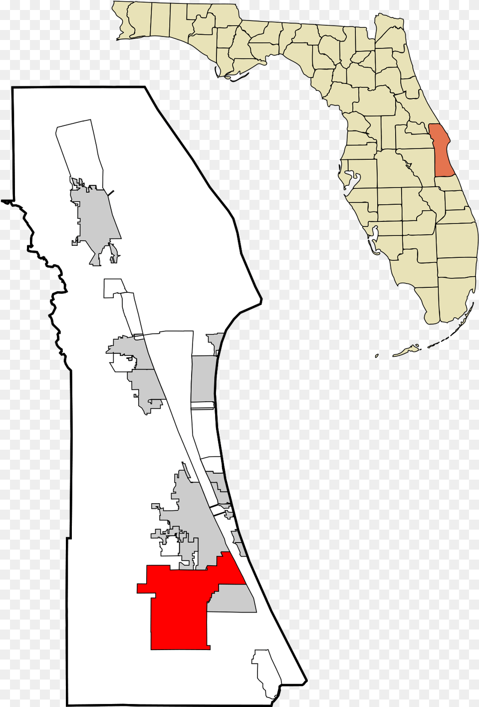 Unincorporated Areas In Brevard County, Plot, Chart, Diagram, Plan Free Png