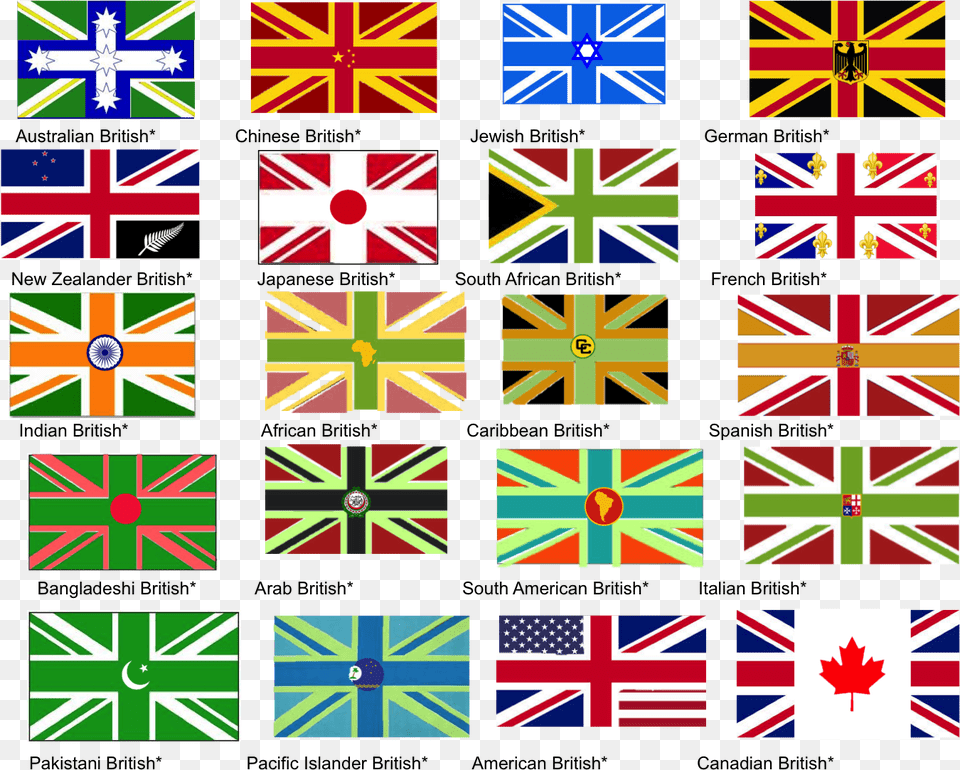 Union Jack Different Colours, Flag Free Png Download