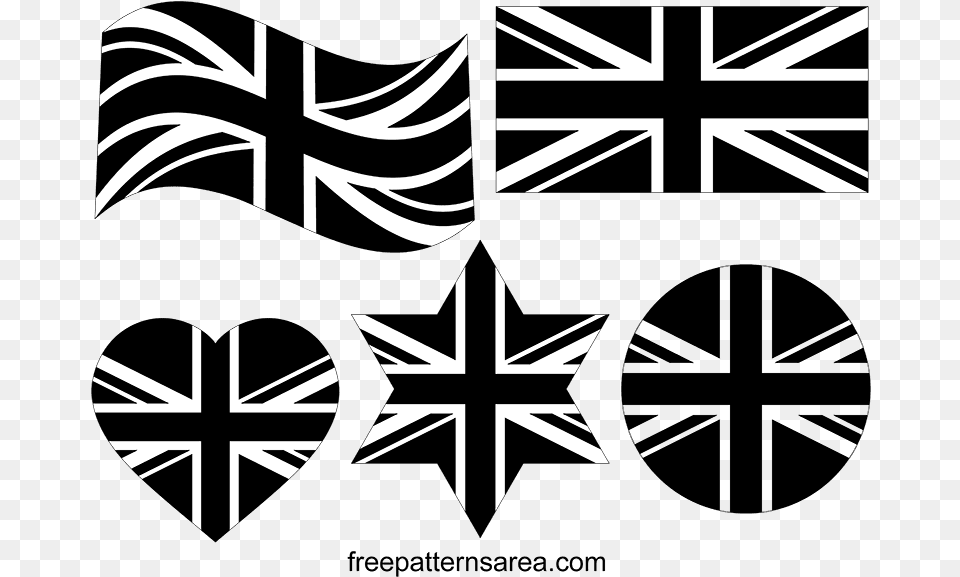 Union Jack United Kingdom Flag Vector Images Patternsarea Uk And Iceland Flag, Stencil, Art, Graphics, Cross Free Png Download