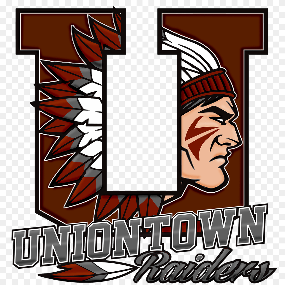 Uniontown Red Raiders Logo Transparent School, Publication, Book, Comics, Face Png