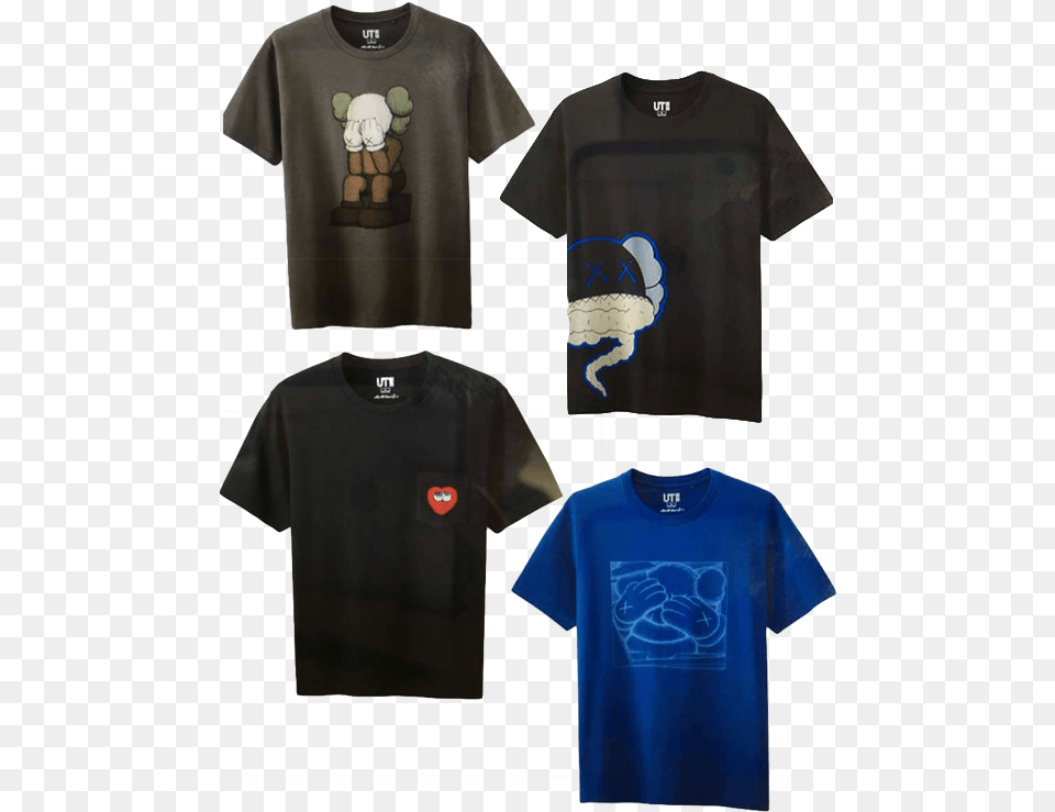 Uniqlo T Shirt Collab Kaws, Clothing, T-shirt Png Image