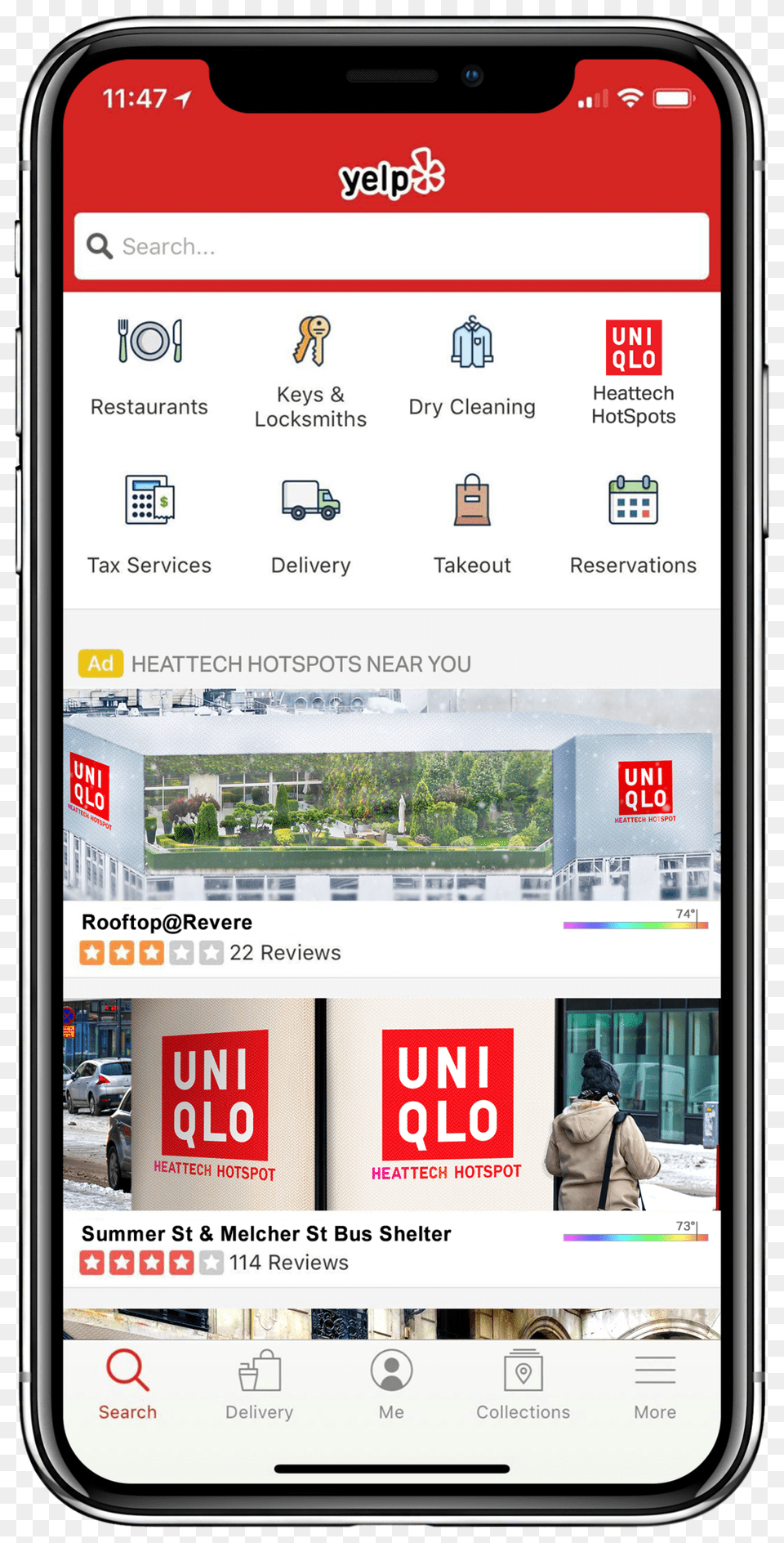 Uniqlo Will Also Create A Sponsored Yelp Category That, Phone, Electronics, Mobile Phone, Person Png