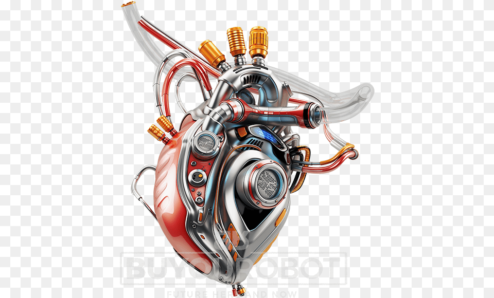 Unique Robotic Internal Organ Heart Robot, Machine, Motor, Advertisement, Engine Free Png Download