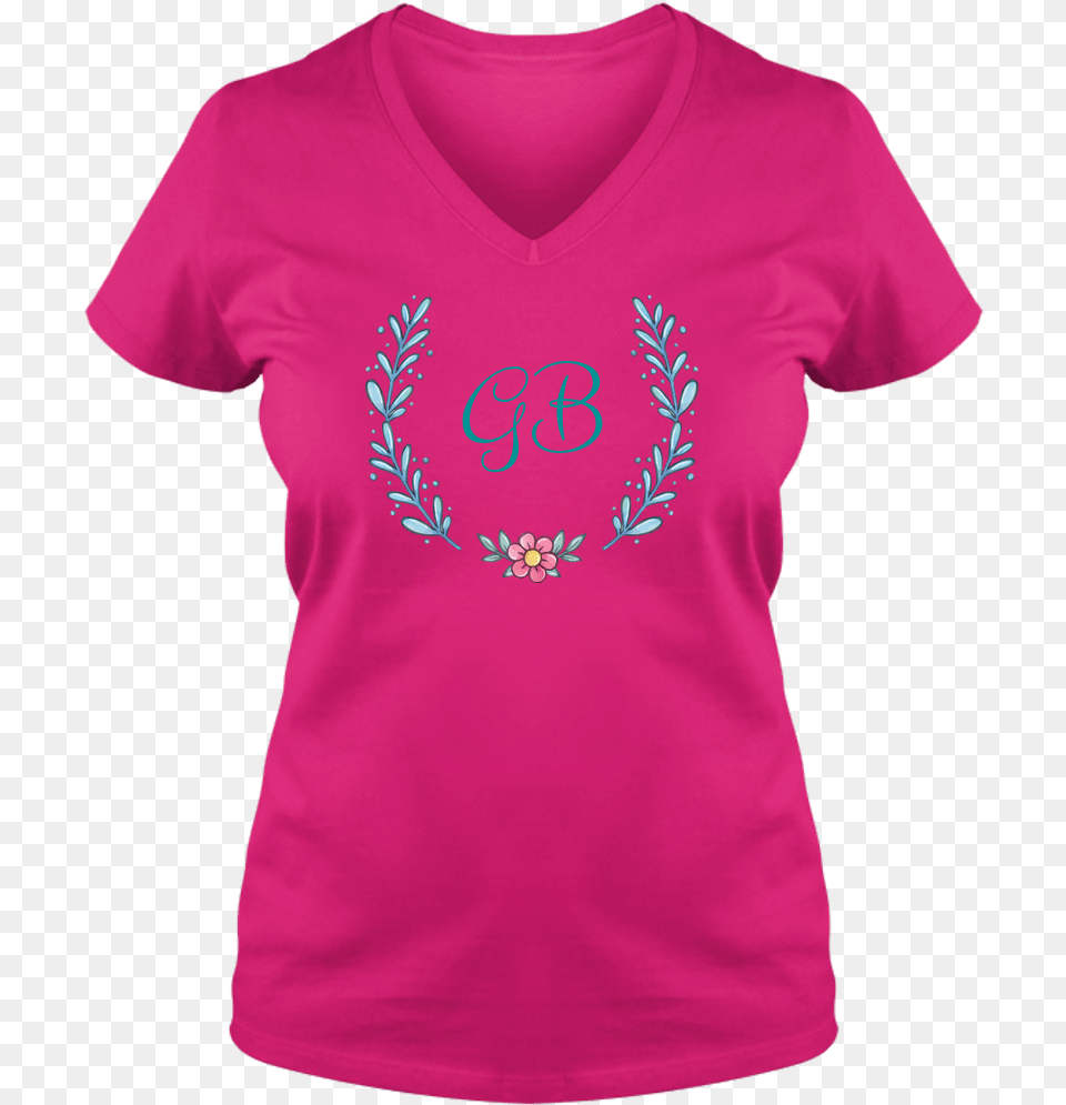 Unique Tee Personalized Wreath Custom Name Initial Witch Doctor Ladies V Neck, Clothing, Shirt, T-shirt, Blouse Free Png