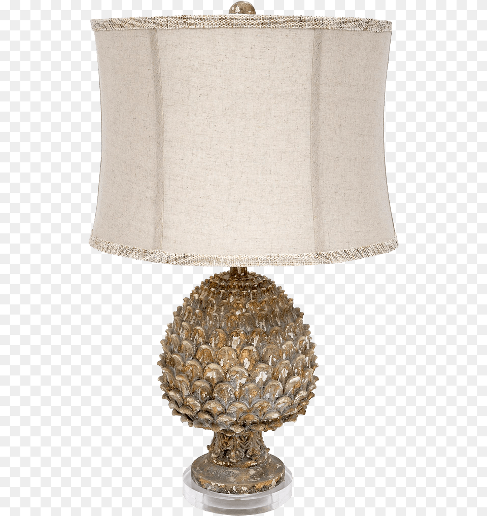 Unique Whitney Pineapple Gold And White Table Lamp Lampshade, Table Lamp Png
