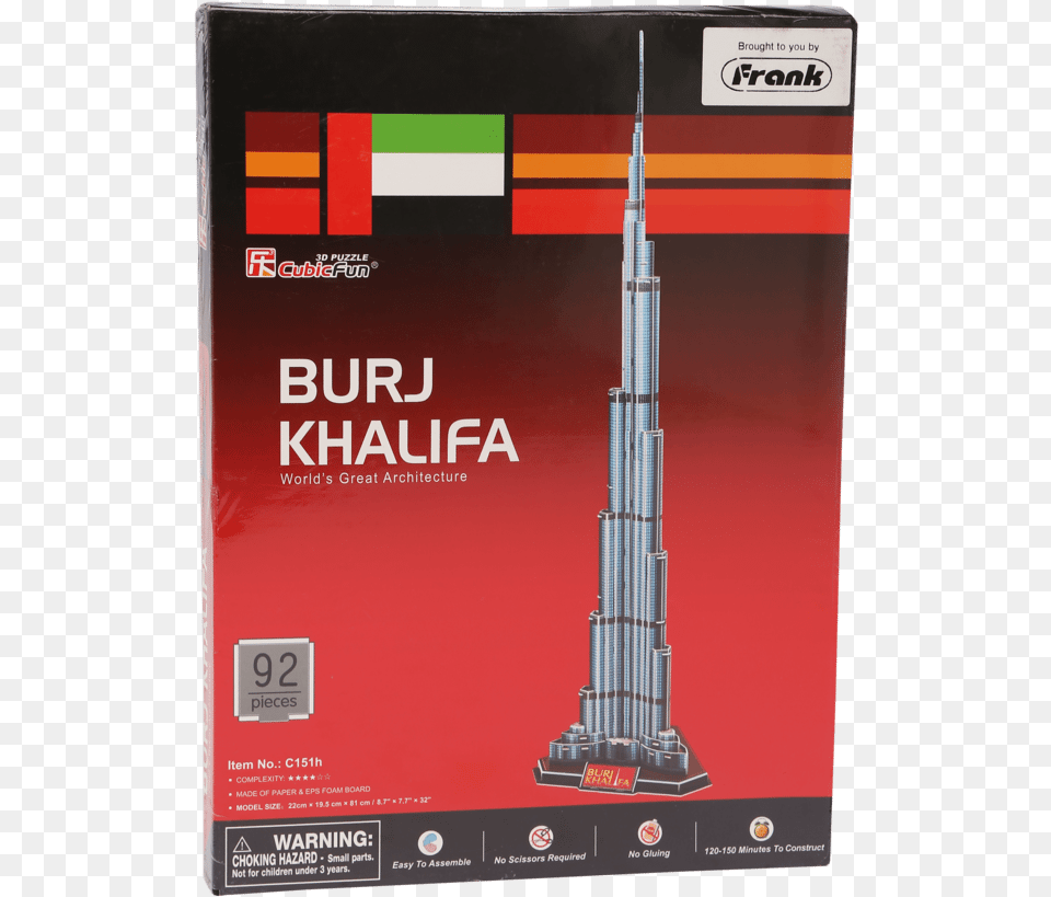 Unisex Burj Khalifa 3d Puzzle Set Burj Khalifa Cubicfun, City, Urban, Architecture, Building Free Png Download
