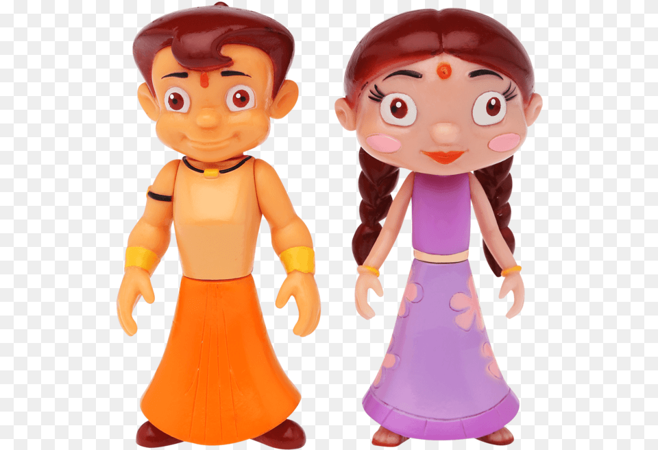 Unisex Chhota Bheem And Chutki Action Figure Toy Chhota Bheem Action Figure, Doll, Baby, Person, Face Free Png