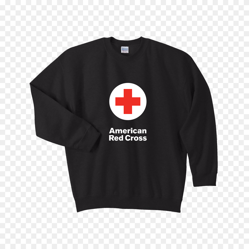 Unisex Crew Neck Sweatshirt With Arc Logo Red Cross Store, Symbol, First Aid, Clothing, Knitwear Free Png