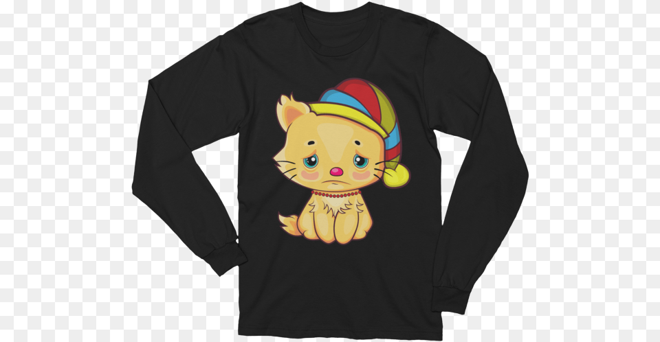 Unisex Cute Kitten Long Sleeve T Shirt Bastion Overwatch Shirt, Clothing, Long Sleeve, T-shirt, Baby Free Png