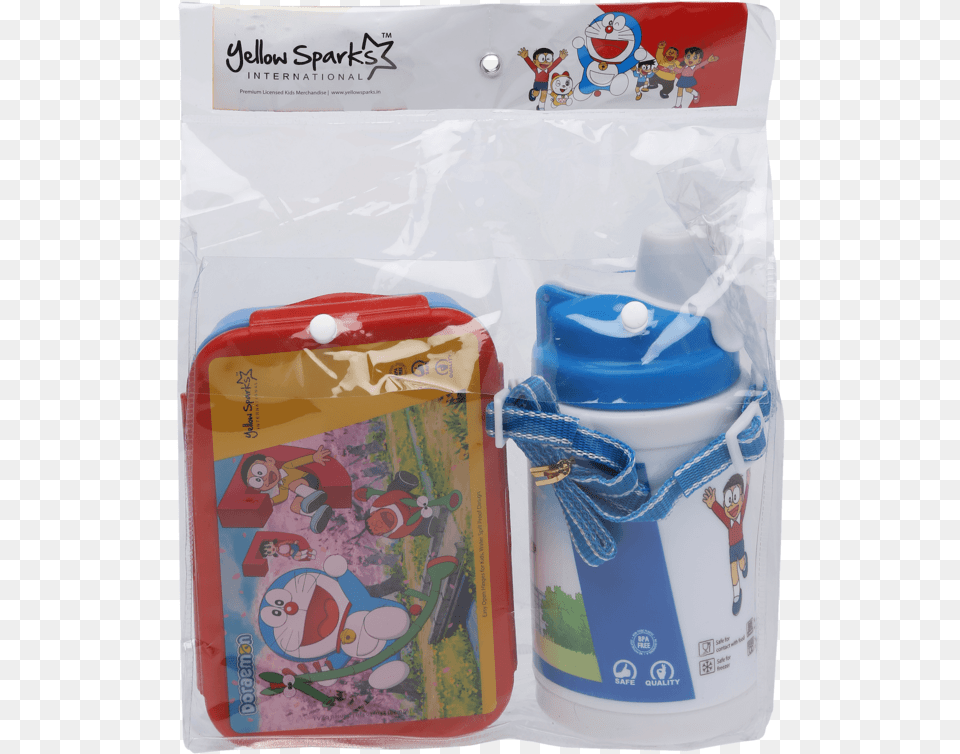 Unisex Doraemon Lunch Box And Water Bottle Combo Set Baby Toys, Jug Free Png