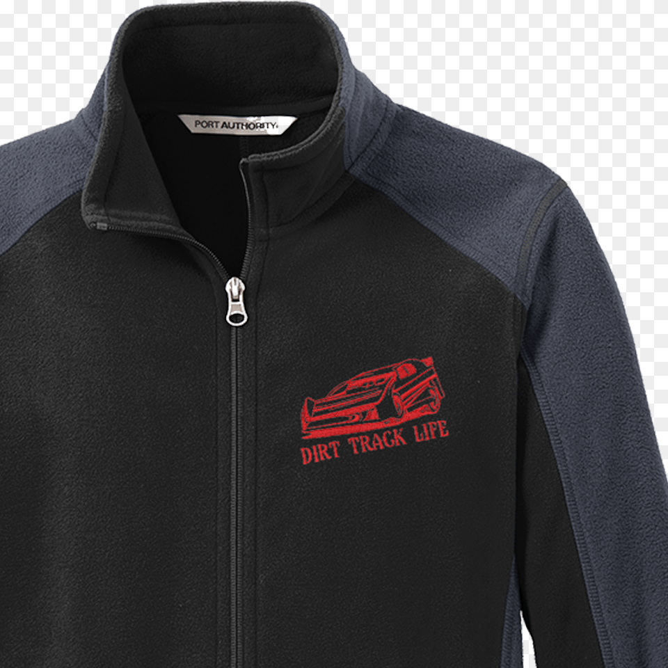 Unisex Embroidered Dirt Track Life Fleece Jacket, Clothing, Coat, Knitwear, Sweater Free Transparent Png