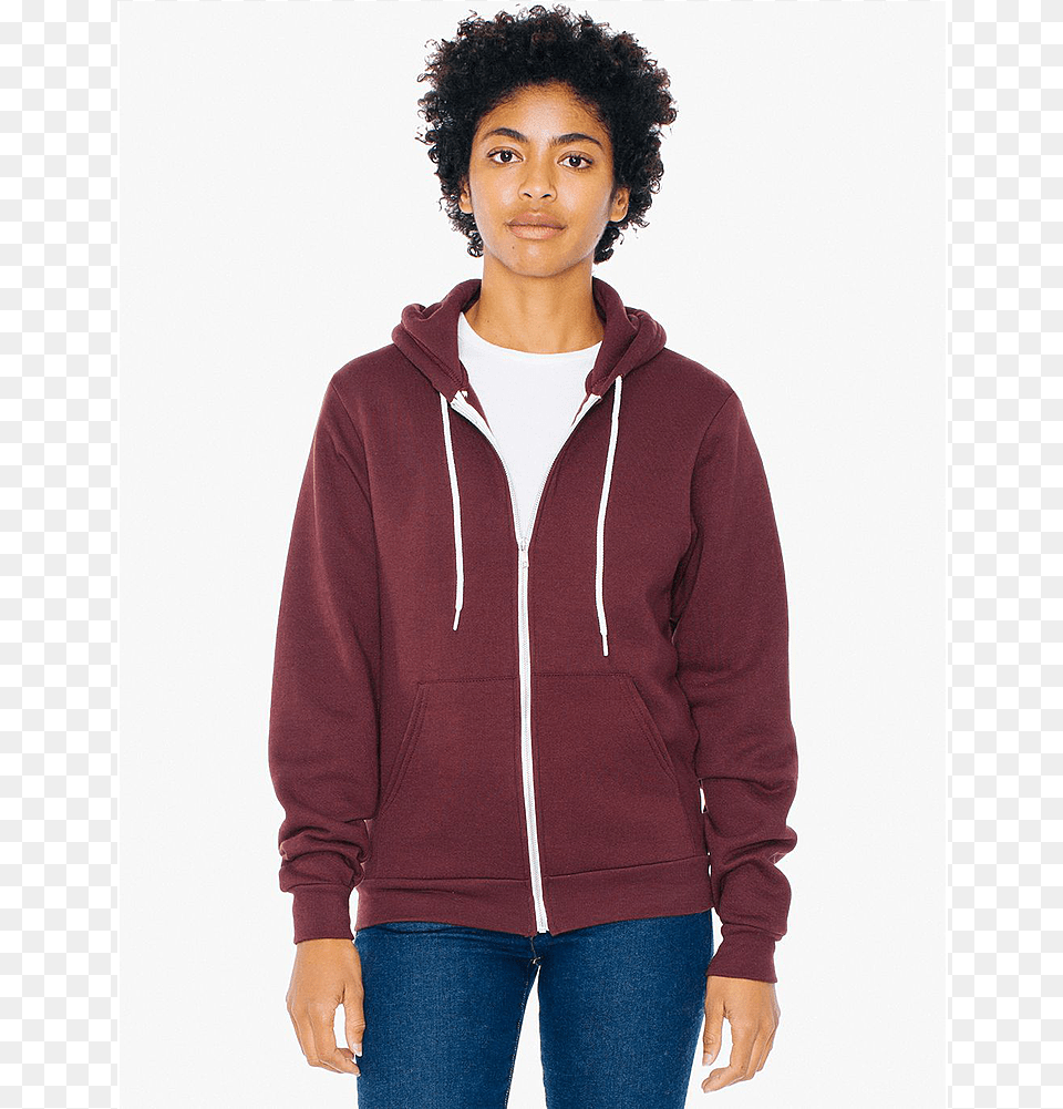 Unisex Flex Fleece Zip Hooded Sweatshirt Hoodie, Clothing, Knitwear, Sweater, Hood Free Png