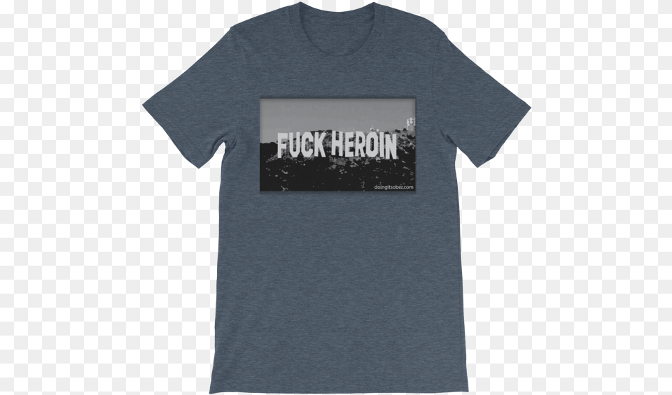 Unisex Fuck Heroin Hollywood Sign Short Sleeve T Shirt Vinyl Ranch Willie Nelson, Clothing, T-shirt Png Image