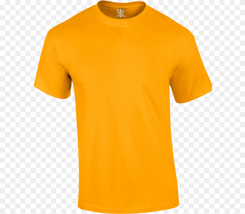 Unisex Golden Yellow T Shirt Gold T Shirt Back, Clothing, T-shirt Png