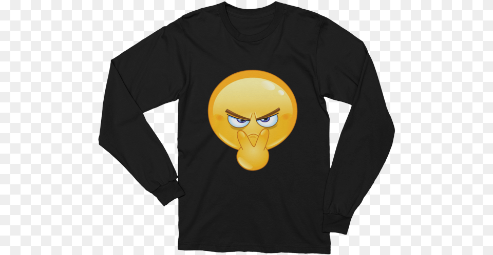 Unisex Hey You Look At Me Emoji Long Sleeve T Shirt Long Sleeved T Shirt, Clothing, Long Sleeve, T-shirt, Light Free Png Download
