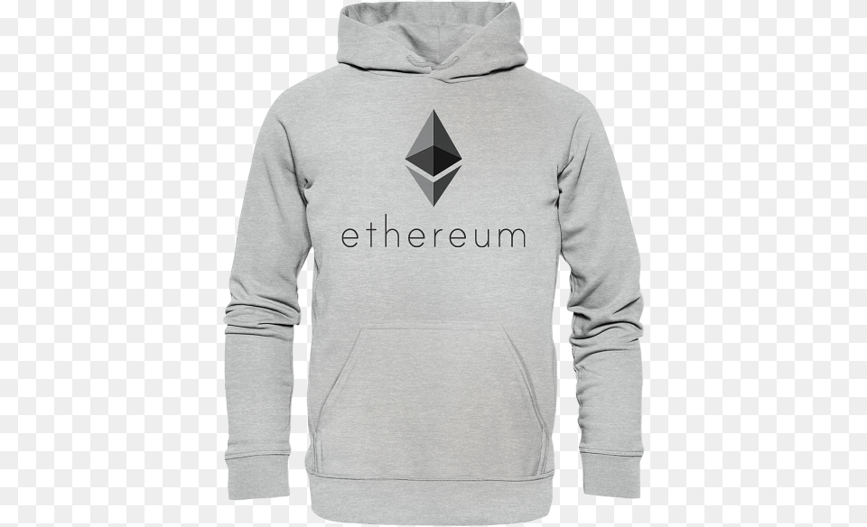 Unisex Hoodie Heather Grey Ethereum, Clothing, Hood, Knitwear, Sweater Free Png Download