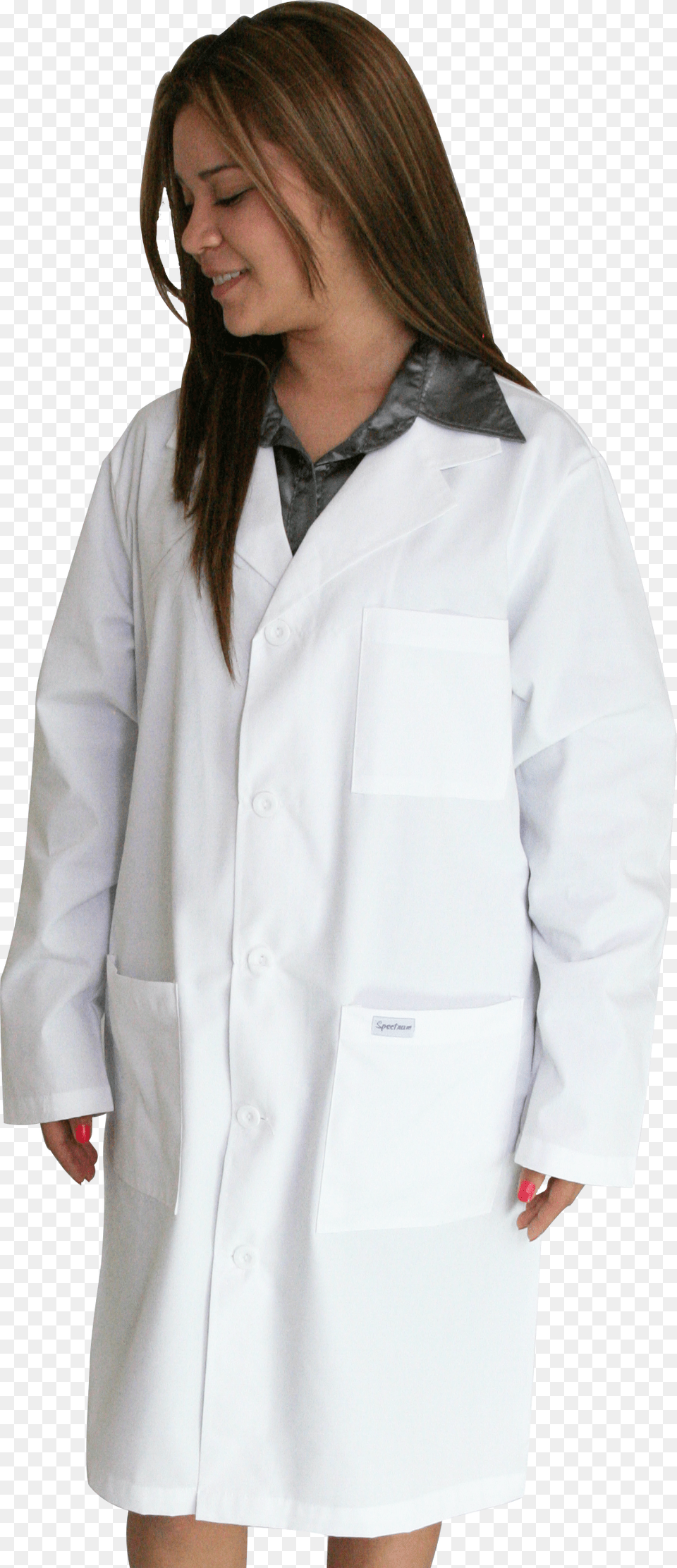 Unisex Lab Coat 40 Length Three Pockets Two Button Girl, Clothing, Lab Coat, Female, Person Free Png