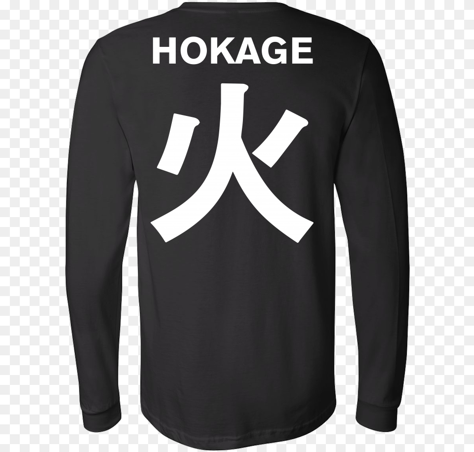 Unisex Long Sleeve T Shirt Hokage Written In Japanese, Clothing, Long Sleeve, Coat, T-shirt Png Image