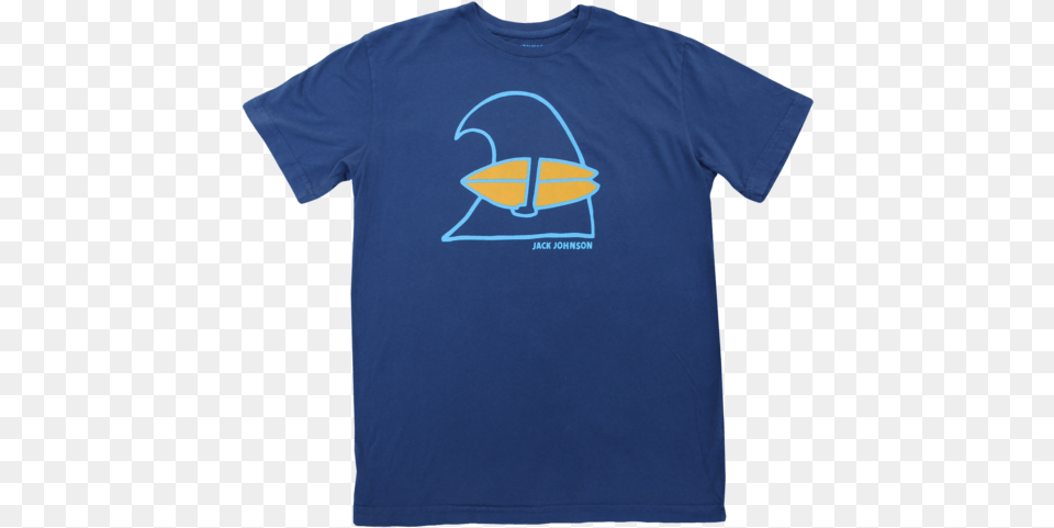 Unisex Navy Wave Tee Jack Johnson Blue Shirt, Clothing, T-shirt Png Image