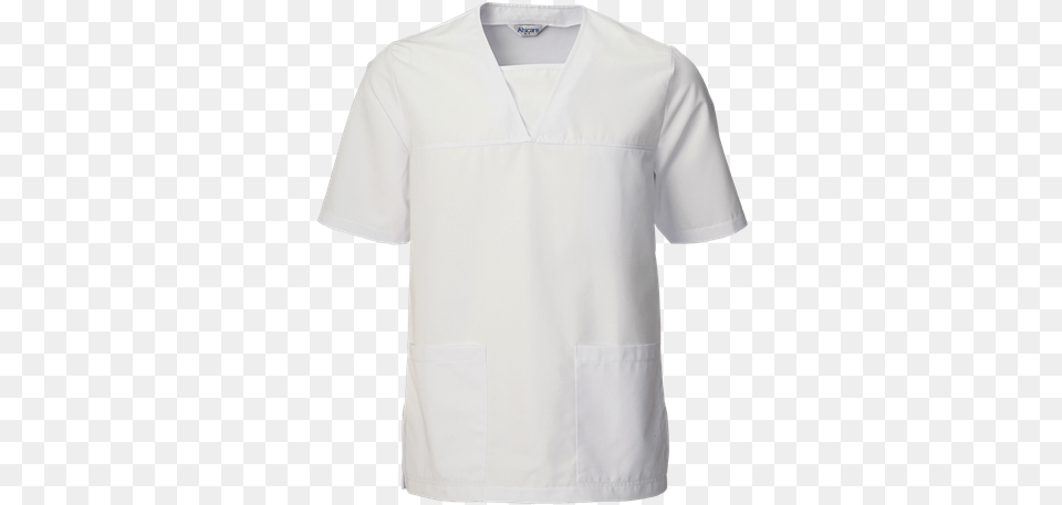 Unisex Scrub Top White Medical Shirt, Clothing, Coat, Lab Coat Free Png