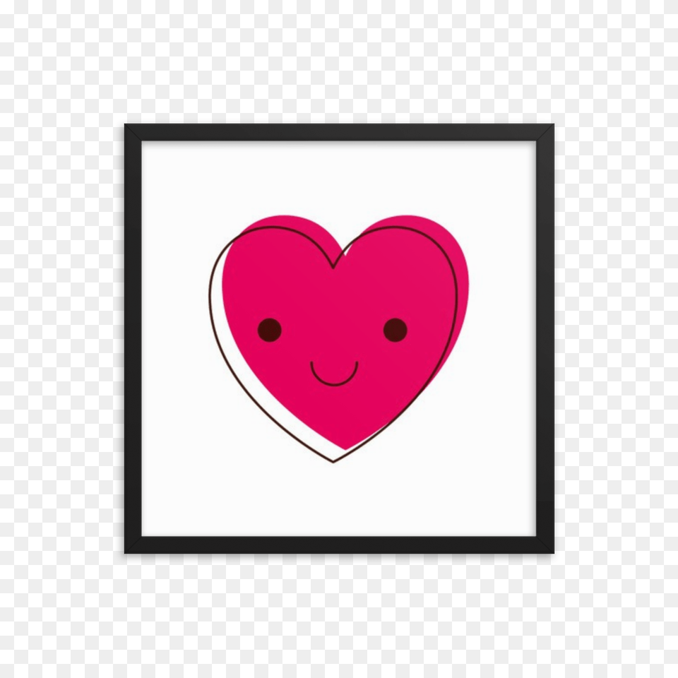 Unisex Short Sleeve T Shirt Heart In Smiling Expression, Blackboard, Symbol Free Png Download