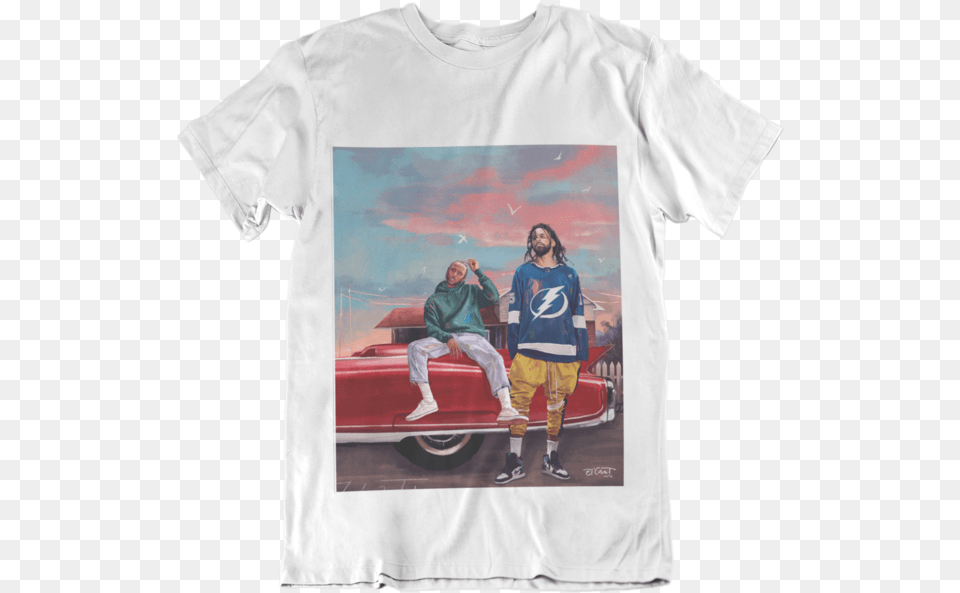 Unisex Tee Leader Of The New School Feat J Cole U0026 Kendrick Lamar By Cesar Vintage Car, Clothing, T-shirt, Person, Shirt Free Png Download