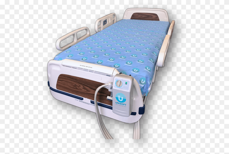 Unisoft One Single Patient Use Mattress System Is The Bed Frame, Furniture, Architecture, Building, Hospital Free Png