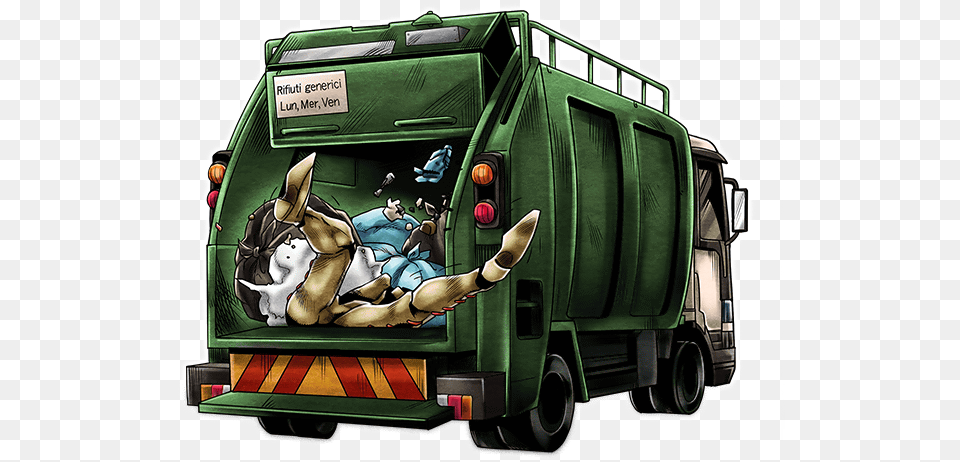 Unit Garbage Truck Garbage Truck, Transportation, Vehicle, Person, Bus Png Image